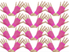 12 Pair Fishnet Gloves Fingerless Wrist Length 70s 80s Costume Party - Hot Pink