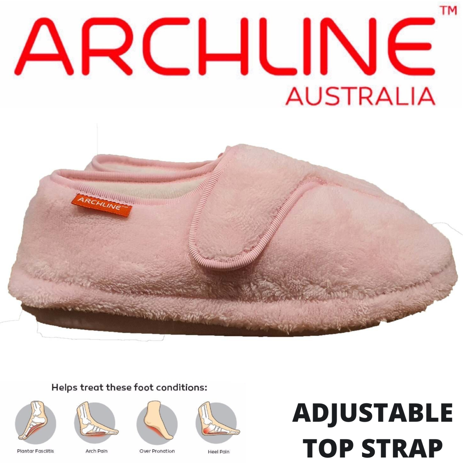 ARCHLINE Orthotic Plus Slippers Closed Scuffs Pain Relief Moccasins - Pink - EU 36