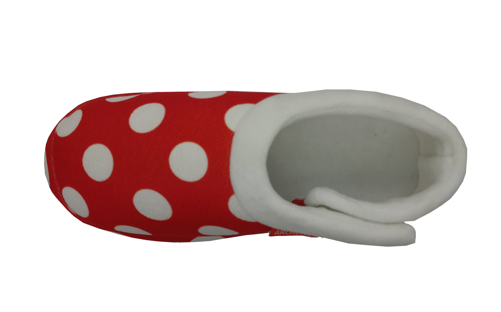 ARCHLINE Orthotic Slippers CLOSED Back Scuffs Moccasins Pain Relief - Red Polka Dots - EUR 35 (Womens 4 US)