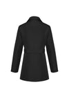 Womens Winter Button Long Trench Coat Jacket Parka Overcoat - Black - XX-Large