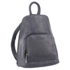 Milleni Women Ladies Twin Zip Backpack Nappa Italian Leather Bag Travel - Teal
