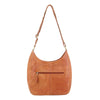 Pierre Cardin Womens Leather Perforated Cross-Body Bag - Cognac
