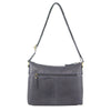 Pierre Cardin Womens Leather Perforated Cross-Body Bag with stud Detailing - Teal
