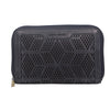 Pierre Cardin Perforated Leather Ladies Zip Around Wallet - Teal