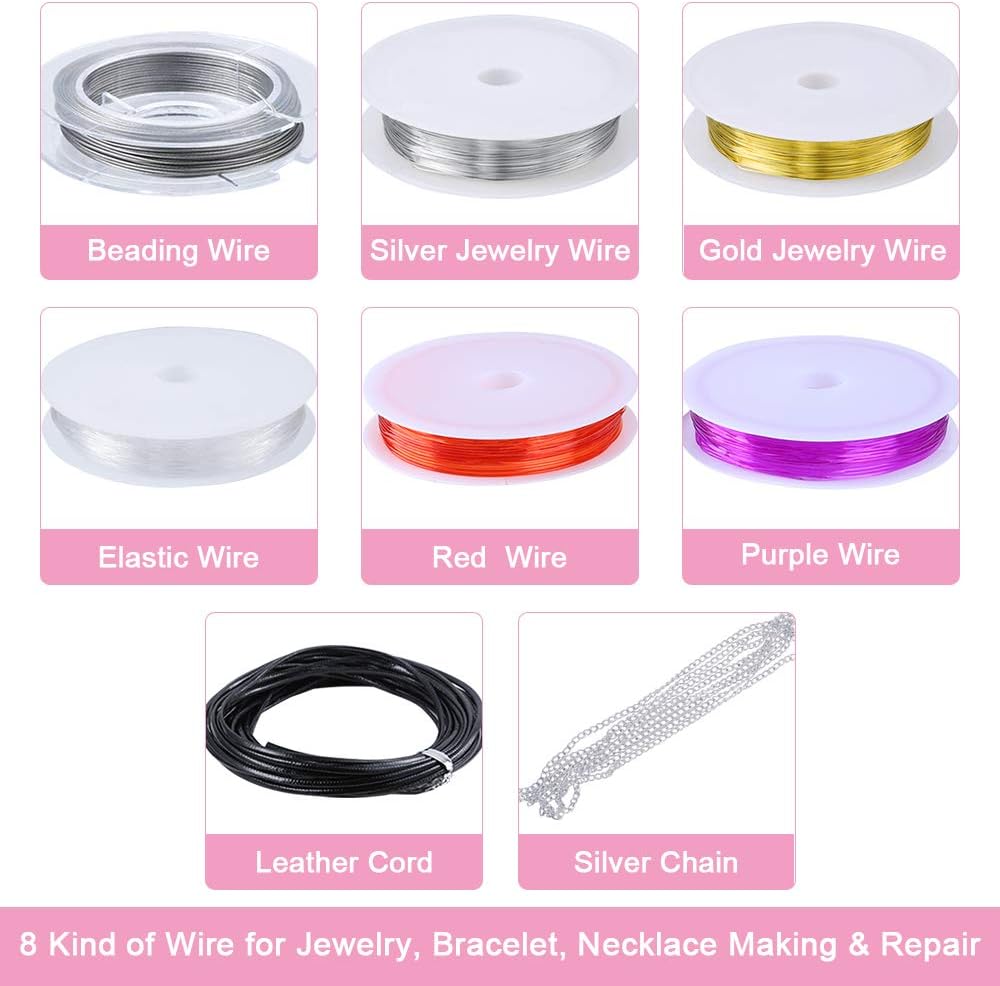 4-layer 2880Pcs Beads Charms Findings Beading Wire Kit For DIY Bracelets Necklace Earrings Deluxe Jewelry Making Supplies Kit