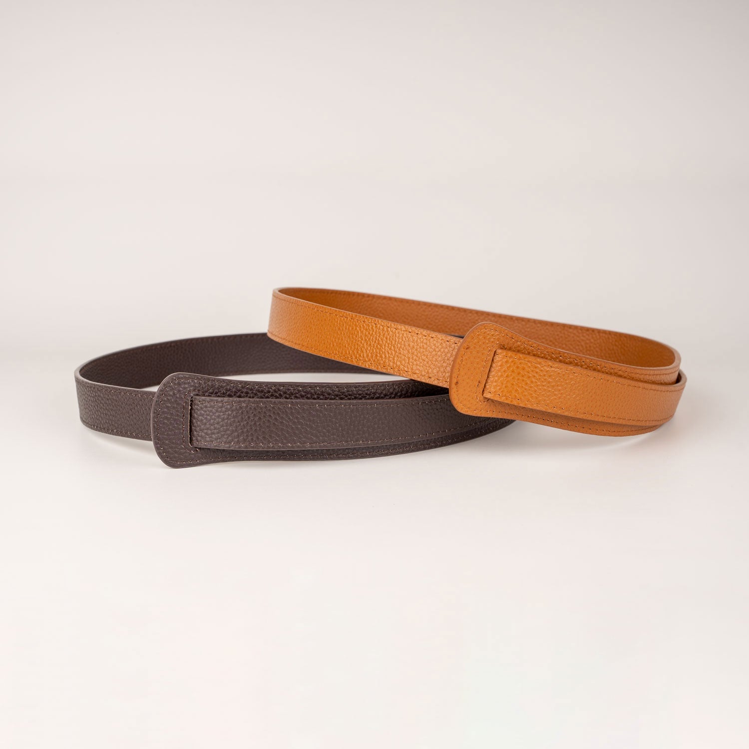 Peroz Ida Women's Tan Leather Knot Belt