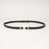 Peroz Yara Women's Black Adjustable Leather Belt