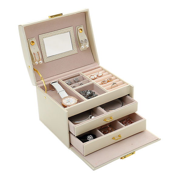 Jewellery Storage Box Girls Rings Necklaces Display Organiser Storage Case