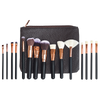 Soft 15Pcs Pro Face Powder Makeup Brushes Set Eyeshader Blending Highlight Tools
