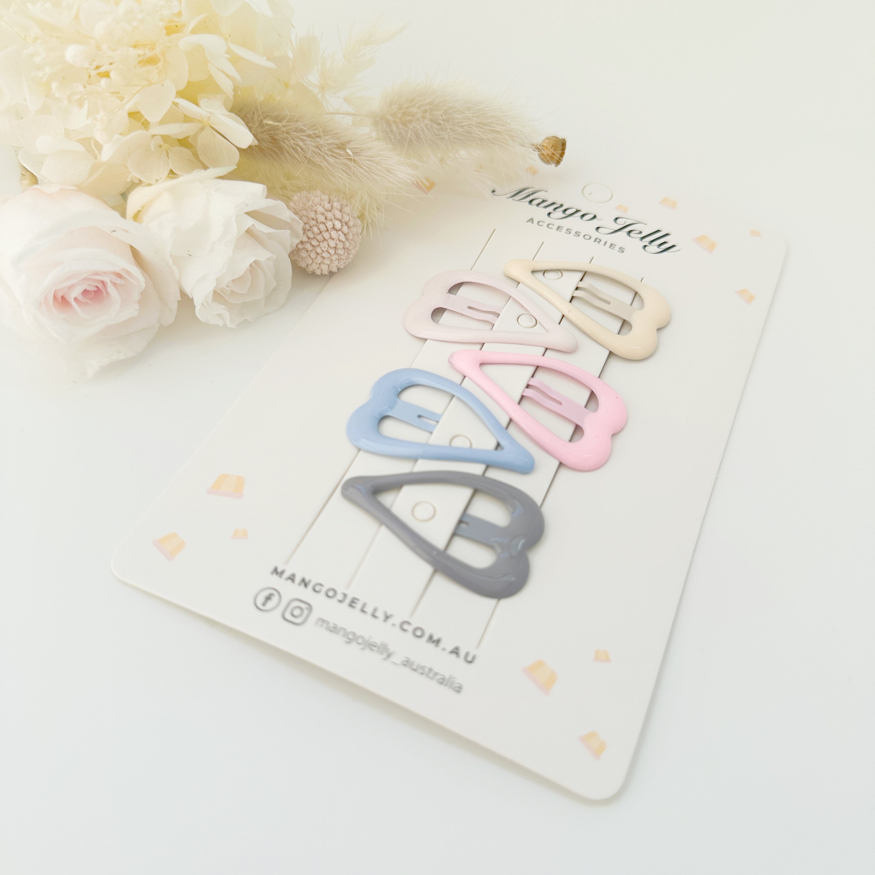 MANGO JELLY Butter Cream Hair Clips Collection - Ice cream Heart shape - One Pack