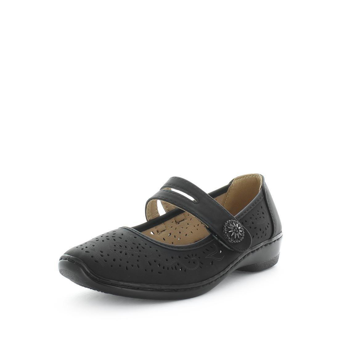 AEROCUSHION Women's MIKERII Flats Black Shoe 6US