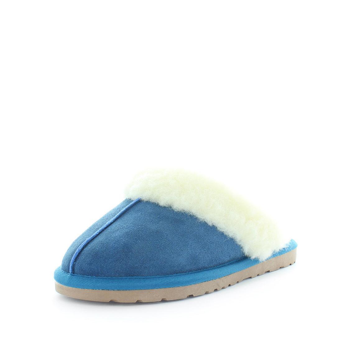 JUST BEE Women's CITA Slippers Blue 6US