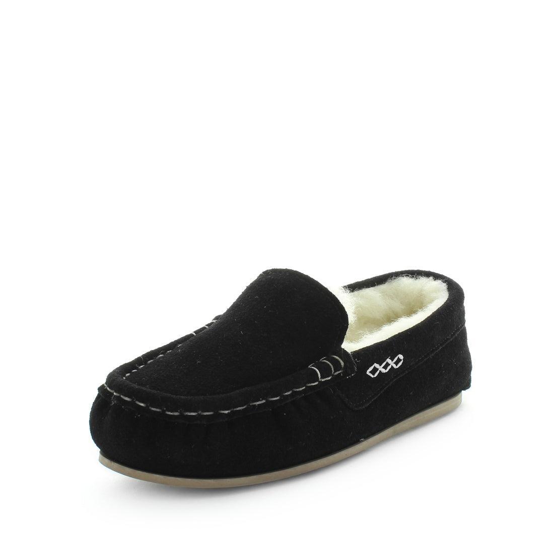 JUST BEE Women's CRISPY Slippers Black 6US