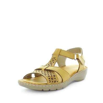 SOFT TREAD ALLINO Women's BORA Sandals Mustard Shoe 40EU