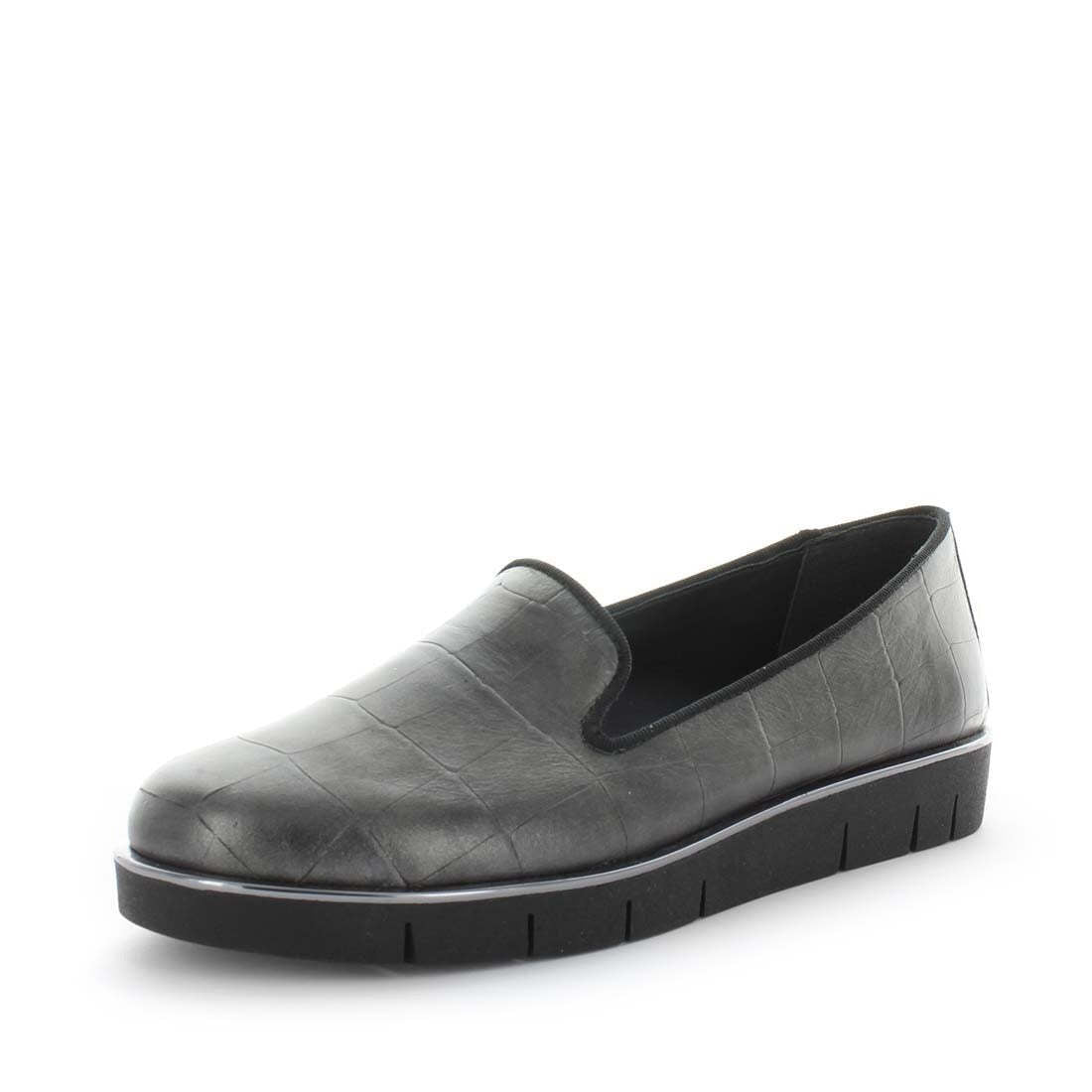 THE FLEXX Women's EDNA Loafers / Slip ons Gunmetal/Croc Shoe 39EU