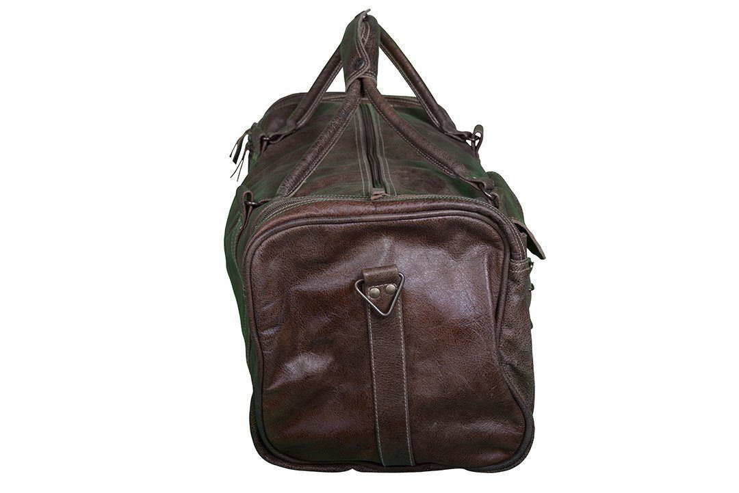 OVERNIGHT LEATHER DUFFLE BAG