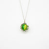 Gift Box - Aroma Necklace White Gold - Planet Aurum Verdant (Gold Green) + Purify Oil Blend