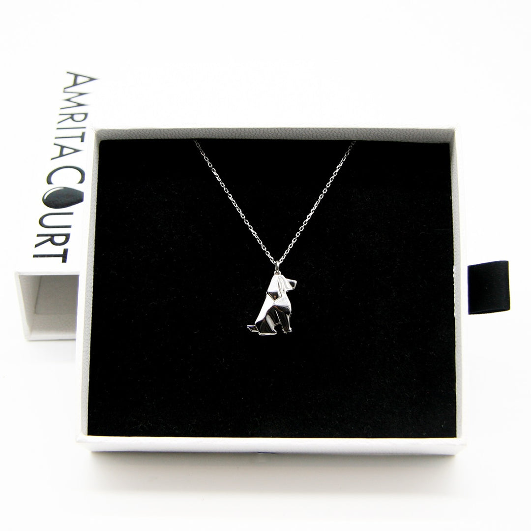 Gift Box - Dog White Gold Aroma Necklace + Purify Oil Blend