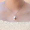 Gift Box - Rabbit White Gold Aroma Necklace + Purify Oil Blend