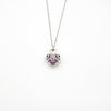 Gift Box - Heart Lock White Gold Aroma Necklace + Purify Oil Blend