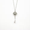 Gift Box - Key White Gold Aroma Necklace + Purify Oil Blend