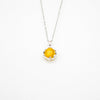 Gift Box - Aroma Necklace White Gold - Planet Jovian Gold (Golden Yellow) + Purify Oil Blend