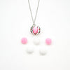 Gift Box - Chest White Gold Aroma Necklace + Purify Oil Blend