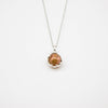 Gift Box - Aroma Necklace White Gold - Planet Plutonian Amethyst (Golden Purple) + Purify Oil Blend