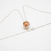 Gift Box - Aroma Necklace White Gold - Planet Plutonian Amethyst (Golden Purple) + Purify Oil Blend