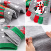 Penguin Christmas tabi socks with gift tower design, women's cartoon stockings 5 pairs