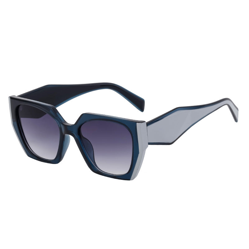 Bold Oversized Blue Frame Sunglasses | UV400 Designer Fashion Shades