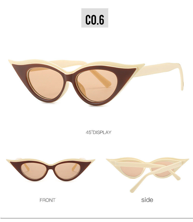 Retro Cat-Eye Sunglasses - Stylish Apricot Vintage Frames for Women