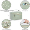 Blue PU Leather Large Capacity Makeup Bag - Waterproof & Multifunctional Handbag for Women