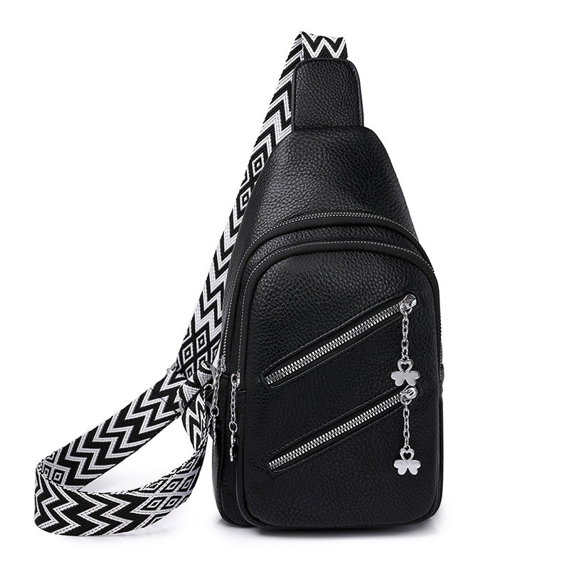 Waterproof Crossbody Sling Bag with Adjustable Strap - Black