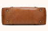 Elegant PU Leather Tote Bag with Detachable Strap - Coffee