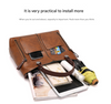 Purple Women's Classic PU Leather Tote Bag with Double Handles - Multi-Pocket Shoulder Bag in Black