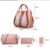 Red Elegant 4-Piece Women's Handbag Set - Stylish PU Leather Tote, Shoulder Bag, Clutch, and Wallet for Every Occasion
