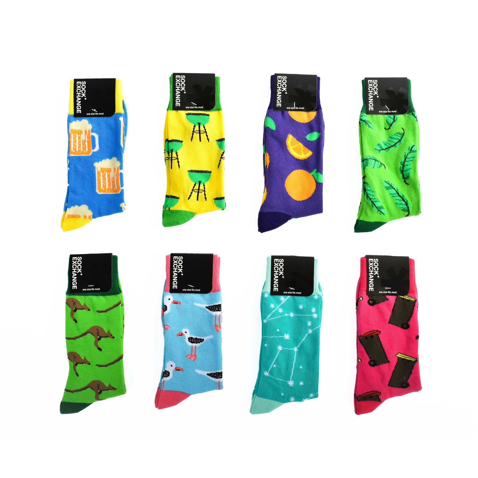 8 Pairs Fashion Novelty Funny  Socks one Size 5-13 Men  Socks  Women  Socks #2