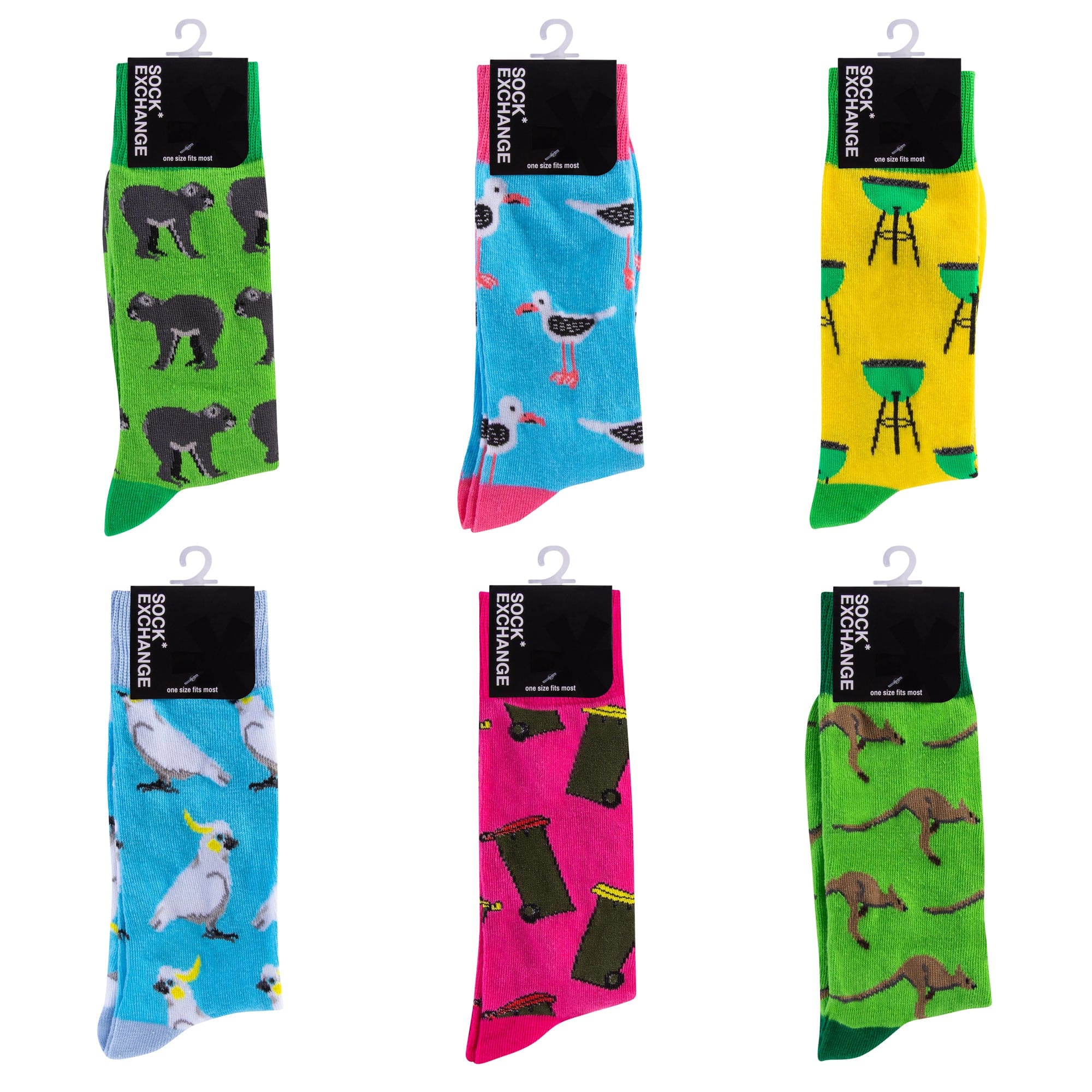 6 Pairs Fashion Novelty Funny Socks one Size 5-13 Men Socks Women Socks #2